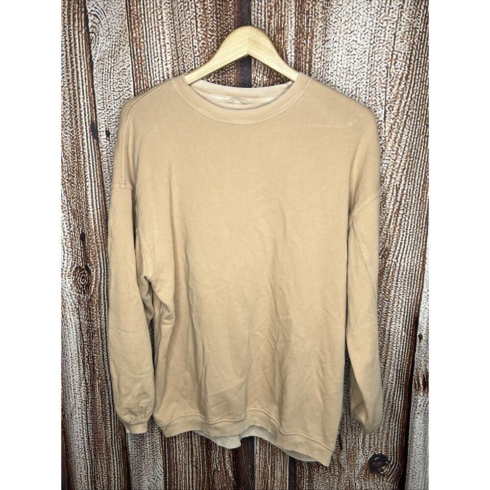 Aerie Sweatshirt Women’s Size XS Beige Brown Oversized Pullover Cozy